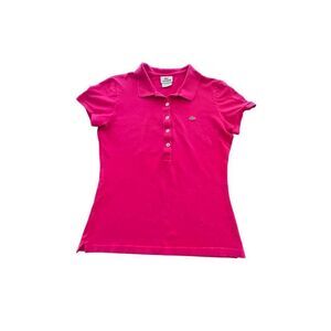 Lacoste polo top pink
